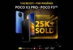POCO F3 5G dan POCO X3 Pro Terjual 25K Unit