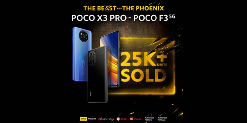 POCO F3 5G dan POCO X3 Pro Terjual 25K Unit